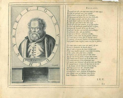 Portrait of Hans Vredeman de Vries, Antiek en Kunst, Kunst | Etsen en Gravures