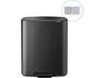 Brabantia Bo Prullenbak - 2 x 30 liter - Afvalscheiding -, Huis en Inrichting, Woonaccessoires | Prullenbakken, Verzenden, Zo goed als nieuw