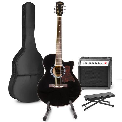 MAX ShowKit elektrisch akoestische gitaar met gitaarstandaar, Muziek en Instrumenten, Snaarinstrumenten | Gitaren | Elektrisch