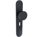 Ovaal schild Met vaste knop SL56 rvs mat zwart, Doe-het-zelf en Verbouw, Verzenden, Nieuw