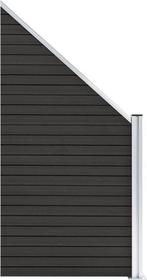 vidaXL - Schuttingpaneel - 95x(105-180) - cm - HKC - grijs, Verzenden, Nieuw