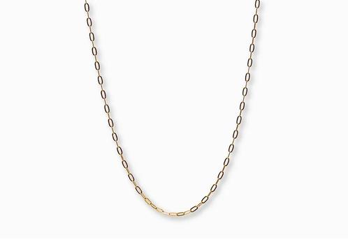 Gouden Kabel Schakelketting 14K, Sieraden, Tassen en Uiterlijk, Kettingen, Goud, Nieuw, Goud, Verzenden
