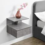 Nachtkastje zwevend Elba met lade 40x35x31 cm betonlook, Verzenden, Nieuw