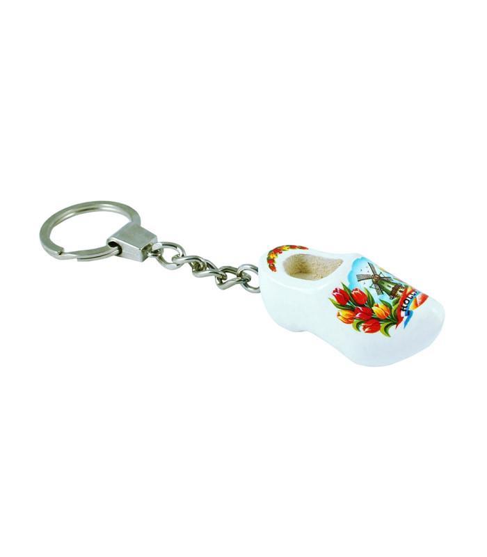 Sleutelhanger met 1 klompje van 4 cm Wit, Kleding | Heren, Schoenen, Nieuw, Ophalen of Verzenden