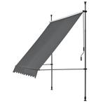 Klem zonwering luifel handmatig uitschuifbaar grijs 300x120, Verzenden, Nieuw