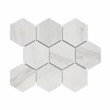 spek schrijven Berri ≥ Mozaiek Hexagon Marmer Carrara 9.5x11 cm Mat Wit Prijs — Tegels —  Marktplaats