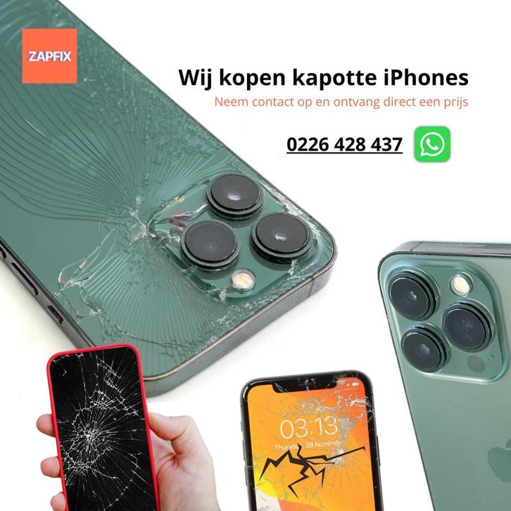 Wij kopen jou kapotte iPhone / Gezocht iPhone / barst phone, Telecommunicatie, Mobiele telefoons | Apple iPhone, Gebruikt, Ophalen of Verzenden