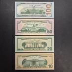 Verenigde Staten van Amerika. - 10 + 20 + 50 + 100 Dollars