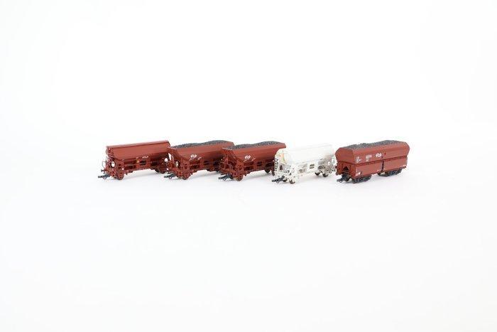 Roco H0 - Modeltrein goederenwagon (5) - Zelflossers - NS, Hobby en Vrije tijd, Modeltreinen | H0
