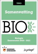 ExamenOverzicht   Samenvatting Biologie VWO 20 9789493190313, Zo goed als nieuw