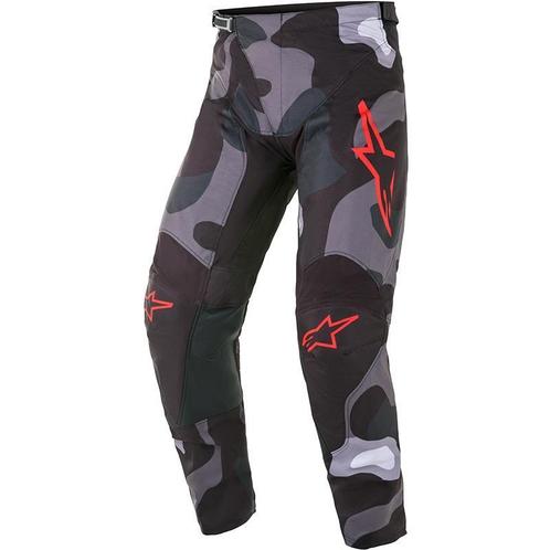 Crossbroek Alpinestars Camo / Fluo Rood - MAAT 30 / 38, Motoren, Kleding | Motorkleding, Nieuw met kaartje, Motorcrosskleding