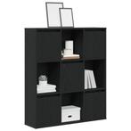 vidaXL Boekenkast 89x24x101,5 cm bewerkt hout zwart, Huis en Inrichting, Verzenden, Nieuw, Overige houtsoorten
