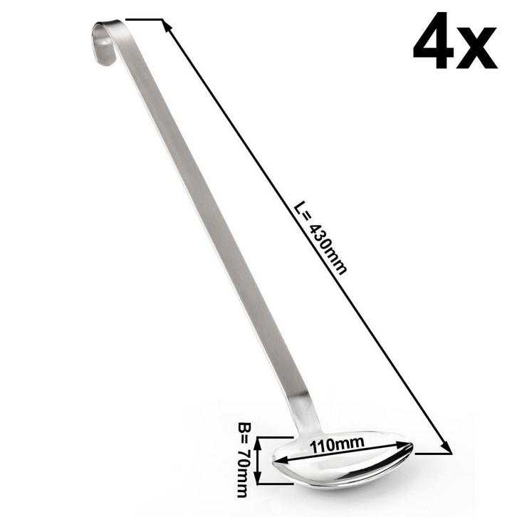 GGM Gastro | (4 stuks) Sauslepel - Ø 110mm | SALG43 | SALG43, Huis en Inrichting, Keuken | Bestek, Nieuw, Verzenden
