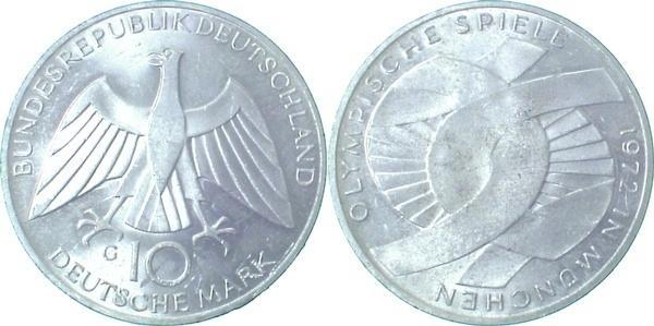 10 Dm Duitsland Fehlpraegung 10 Mark 1972 G Lichtenrader..., Postzegels en Munten, Munten | Europa | Niet-Euromunten, Verzenden
