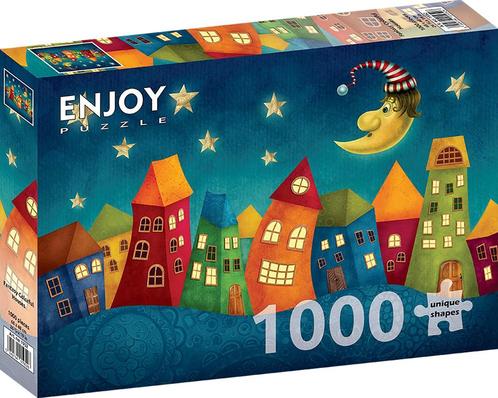 Fantasy Colorful Houses Puzzel (1000 stukjes) | Enjoy Puzzle, Hobby en Vrije tijd, Denksport en Puzzels, Nieuw, Verzenden