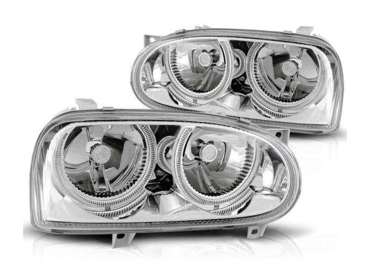 Angel Eyes koplamp units Chrome geschikt voor VW Golf 3, Auto-onderdelen, Verlichting, Nieuw, Volkswagen, Verzenden