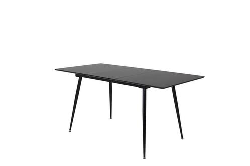 Eettafel Mick 120/160 x90 cm Zwart Uitschuibaar Jörn, Huis en Inrichting, Tafels | Eettafels, Nieuw, Verzenden