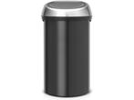 Brabantia Touch Bin Prullenbak - 60 liter - Matt Black/Matt, Verzenden, Zo goed als nieuw