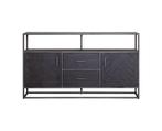 Dressoir HUDSON zwart 160 cm | Eleonora 23705, Ophalen of Verzenden, Nieuw