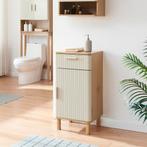 Badkamerkast Ferrersp 80x40x35 cm eikenkleurig havermout en, Verzenden, Nieuw