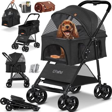 LOVPET® Hondenwagen 2-in-1 hondenbuggy hondenbox transportta beschikbaar voor biedingen