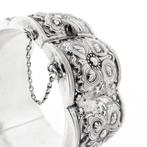 Zilveren Art Nouveau armband | Ø 62,5 cm (zilveren armband), Ophalen of Verzenden, Gebruikt, Overige kleuren, Zilver