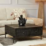 Salontafel Brandy Black | 80 cm, Huis en Inrichting, Tafels | Salontafels, Ophalen of Verzenden, Nieuw
