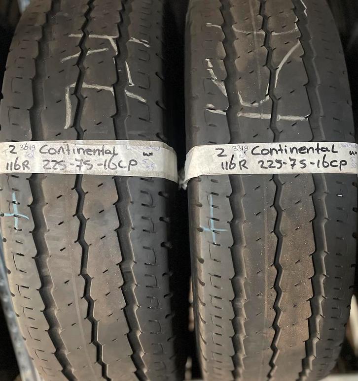 2x225-75-16C Continental Zomer 2x5m €50 Per band 225 75 16C, Auto-onderdelen, Banden en Velgen, 16 inch, Zomerbanden, 225 mm, Bestelwagen