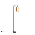 Moderne vloerlamp zwart met goud - Lofty, Huis en Inrichting, Lampen | Vloerlampen, Nieuw, Overige materialen, Modern, 100 tot 150 cm