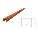 Cortenstaal u-profiel 230x6,4x5cm, Tuin en Terras, Bielzen en Borders, Overige materialen, Minder dan 25 cm, Border, Minder dan 25 cm