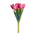 Tulpenbundel Fuchsia 7 bloemen Kunst tulpen, Huis en Inrichting, Woonaccessoires | Kunstplanten en Kunstbloemen, Nieuw, Ophalen of Verzenden