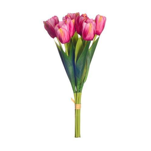 Tulpenbundel Fuchsia 7 bloemen Kunst tulpen, Huis en Inrichting, Woonaccessoires | Kunstplanten en Kunstbloemen, Nieuw, Ophalen of Verzenden
