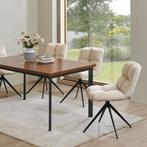 Eetkamerstoel / Draaistoel Dallas - Set van 2 - Beige - Meta, Huis en Inrichting, Stoelen, Verzenden, Nieuw