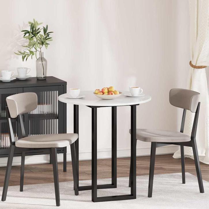 vidaXL Tafelblad Hoogglans wit 70 x 70 x 1,5 cm Bewerkt hout, Huis en Inrichting, Tafels | Eettafels, Nieuw, Verzenden