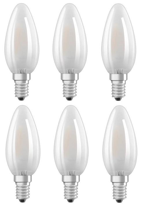 6 stuks Osram LED kaarslamp E14 1.5W 136lm 2700K Mat Niet..., Huis en Inrichting, Lampen | Overige, Nieuw, Ophalen of Verzenden
