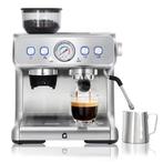 RVS Espresso Machine 20 Bar met Bonenmaler en Melkopschuimer, Verzenden, Nieuw