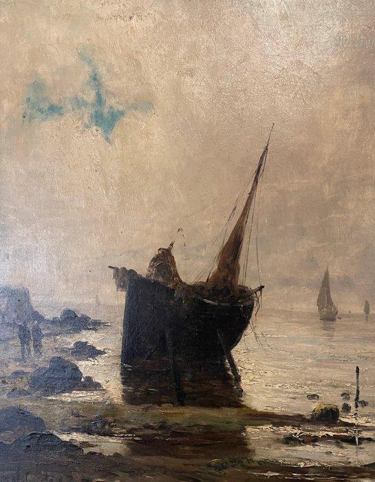 Honoré Nafraicheur (XIX) - Marine, Antiek en Kunst, Kunst | Schilderijen | Klassiek