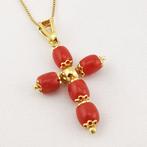 Koraal - Zilver - Ketting met hanger - met de hand gemaakt