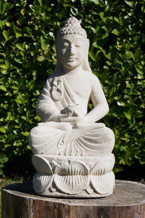 Statua Buddha Seduto con giara con Foglie di Loto -, Antiek en Kunst, Kunst | Niet-Westerse kunst