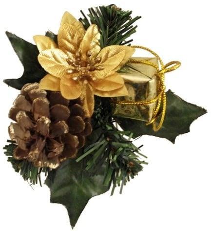 Kerstbijsteker Goud Appel Cadeautje en Besjes per stuk, Huis en Inrichting, Woonaccessoires | Kunstplanten en Kunstbloemen, Nieuw