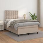 vidaXL Boxspring met matras kunstleer cappuccinokleurig, Huis en Inrichting, Slaapkamer | Bedden, Overige materialen, Bruin, Verzenden