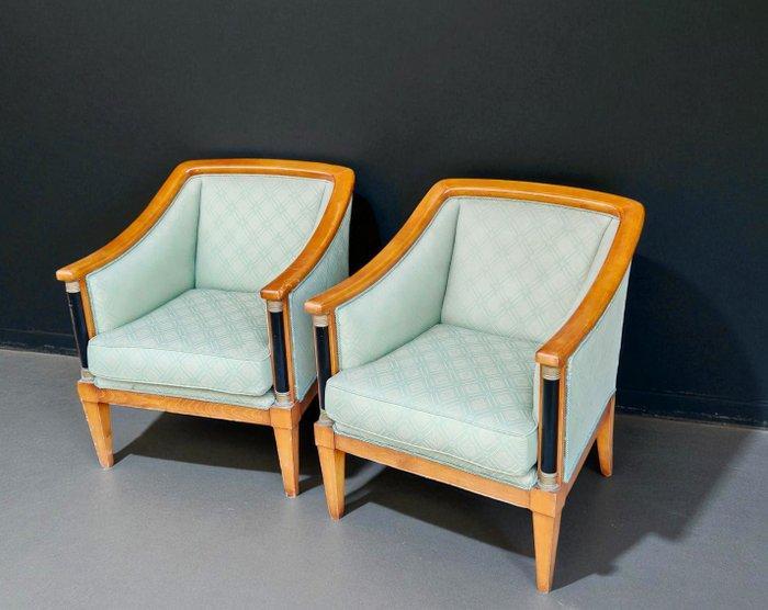 Fauteuil - Kersenhout - Paar Bergère-stoelen in kersenhouten, Antiek en Kunst, Curiosa en Brocante