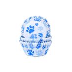 Cupcake Cups HoM Pootafdruk Blauw 50x33mm. 50st., Nieuw, Verzenden