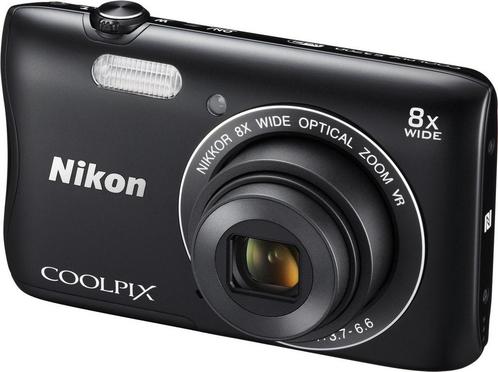 Nikon Coolpix S3700 Digitale Compact Camera - Zwart, Audio, Tv en Foto, Fotocamera's Digitaal, Zo goed als nieuw, Verzenden