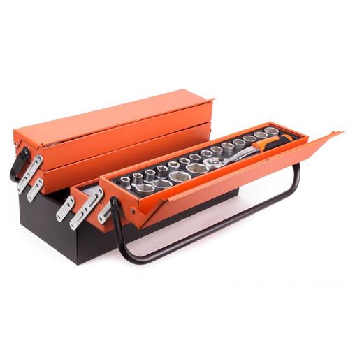 Hofftech Gereedschapkist - 85-delig - robuuste stalen beh..., Auto diversen, Autogereedschap, Nieuw, Ophalen of Verzenden