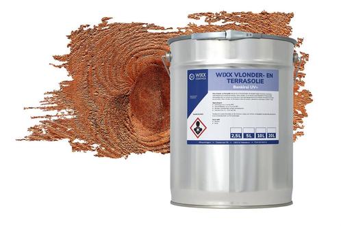 Wixx Vlonder en Terrasolie UV+ Teak 10L, Doe-het-zelf en Verbouw, Verf, Beits en Lak, Verf, Nieuw, 5 tot 10 liter, Verzenden