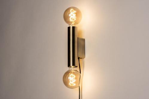 Rietveld Licht - Trendy slanke messingkleurige, Huis en Inrichting, Lampen | Wandlampen, Verzenden