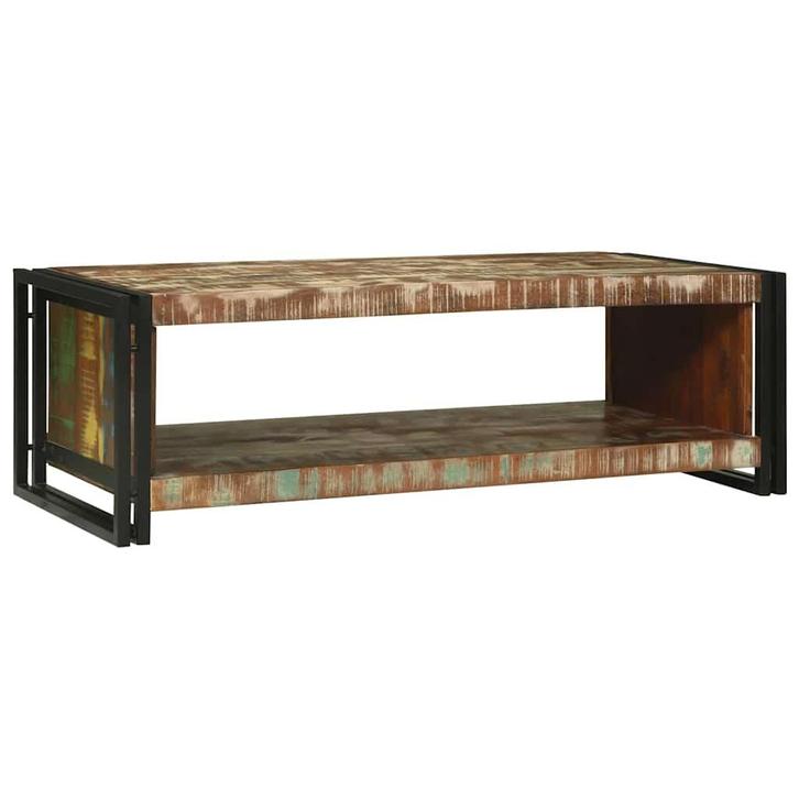 vidaXL Salontafel Bruin 120 x 50 x 38 cm massief gerecycled, Huis en Inrichting, Tafels | Salontafels, Nieuw, 50 tot 100 cm, Overige houtsoorten