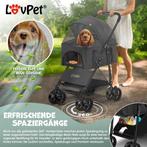 LOVPET® Hondenbuggy 2in1 Huisdieren - Wandelwagen - Zwart, Verzenden, Zo goed als nieuw