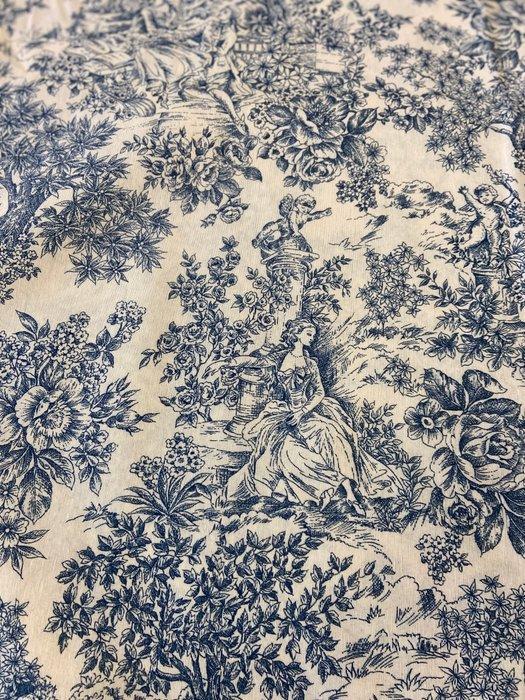 Prestigieus en exclusief toile de Jouy stof in dubbele, Antiek en Kunst, Antiek | Kleden en Textiel